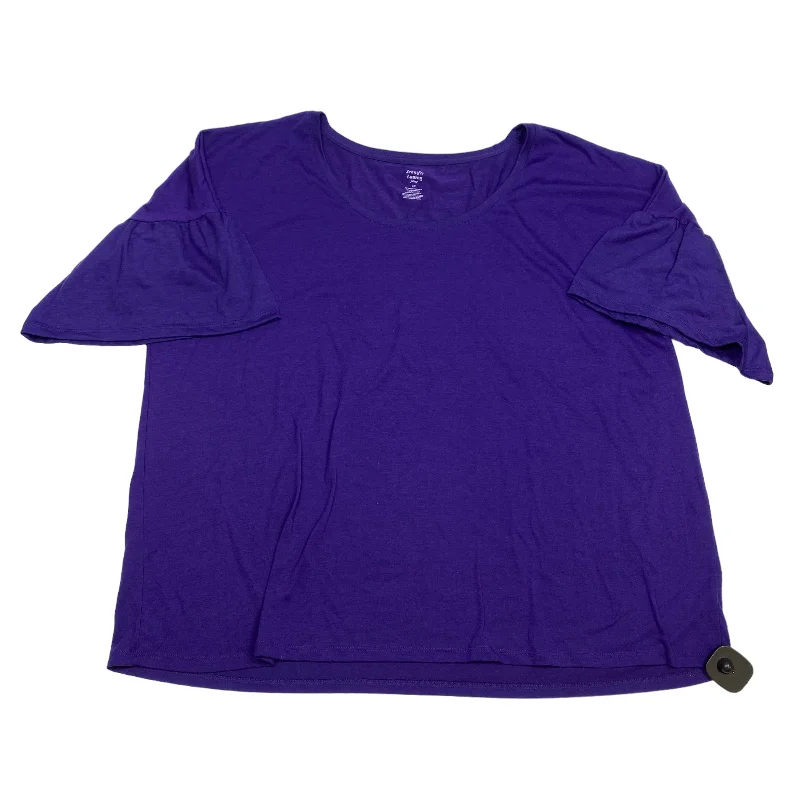 Top Short Sleeve By Jennifer Lauren In Purple, Size: 3x Refined Men's Classic 