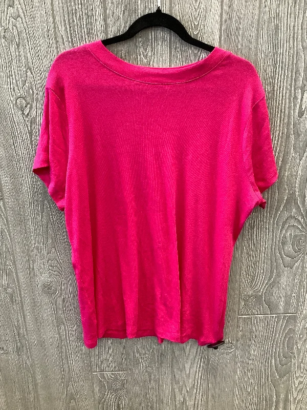 Top Short Sleeve By A New Day In Pink, Size: 2x Refined Men's Velvet