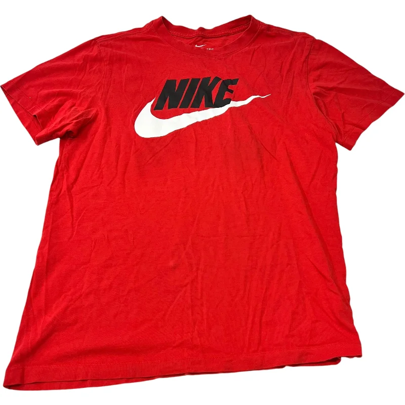 Athletic Top Short Sleeve By Nike Apparel In Red, Size: S Polished Men's Satin