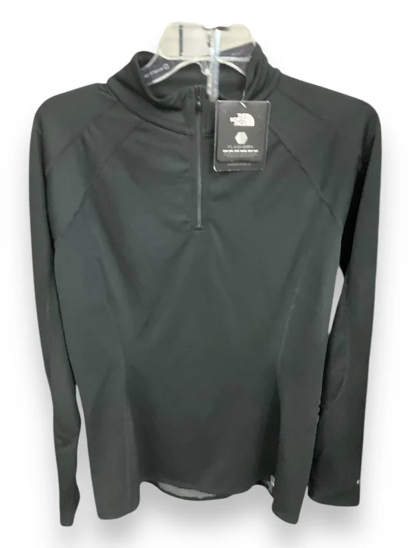 Athletic Top Long Sleeve Collar By The North Face In Black, Size: M