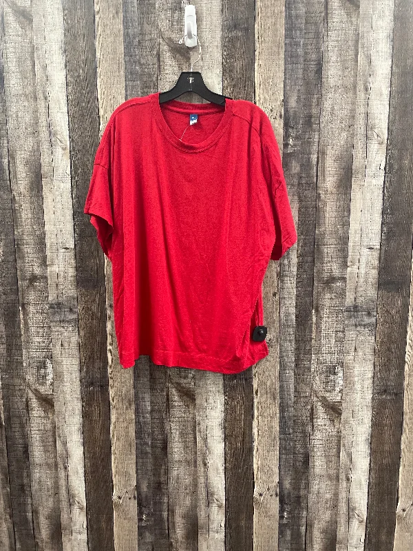 Top Short Sleeve By Old Navy In Red, Size: 2x Sporty Men's Tennis