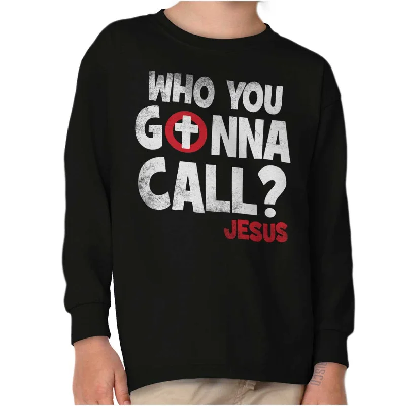 Who You Gonna Call Youth Long Sleeve T Shirt