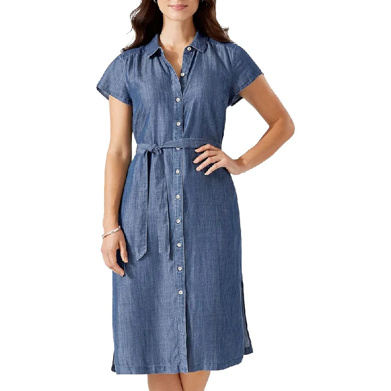 Tommy Bahama Women's Mission Beach Indigo Shirt Dress - Mid Sun Wash