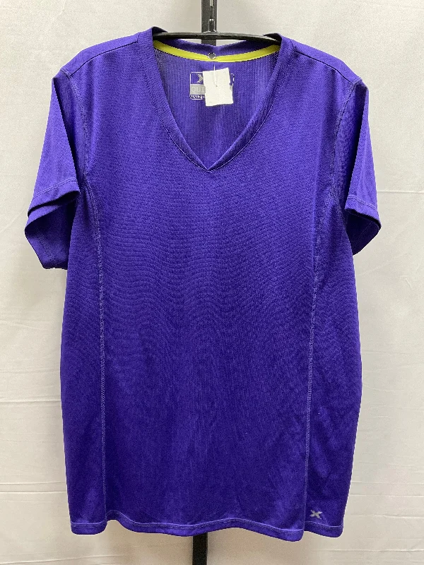 Top Short Sleeve By Xersion In Purple, Size: 1x Tough Men's Military