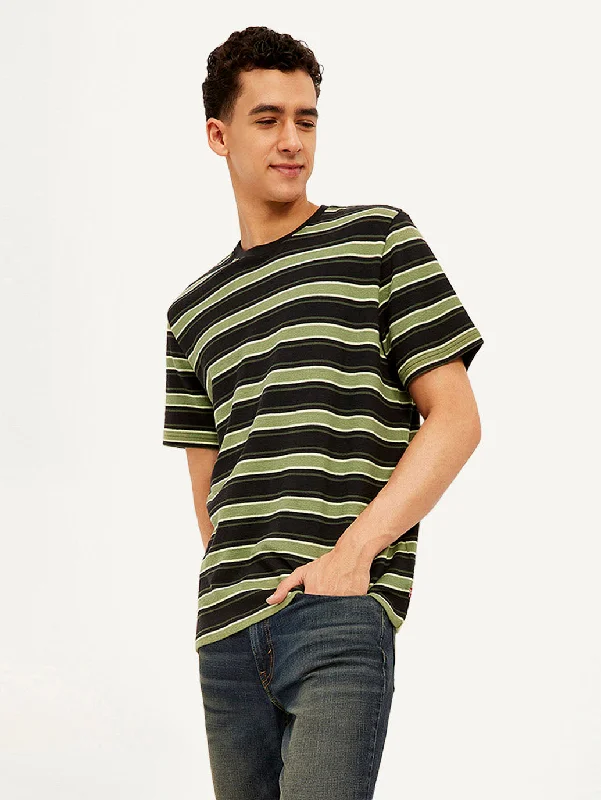 Men's Striped Crew Neck T-shirt