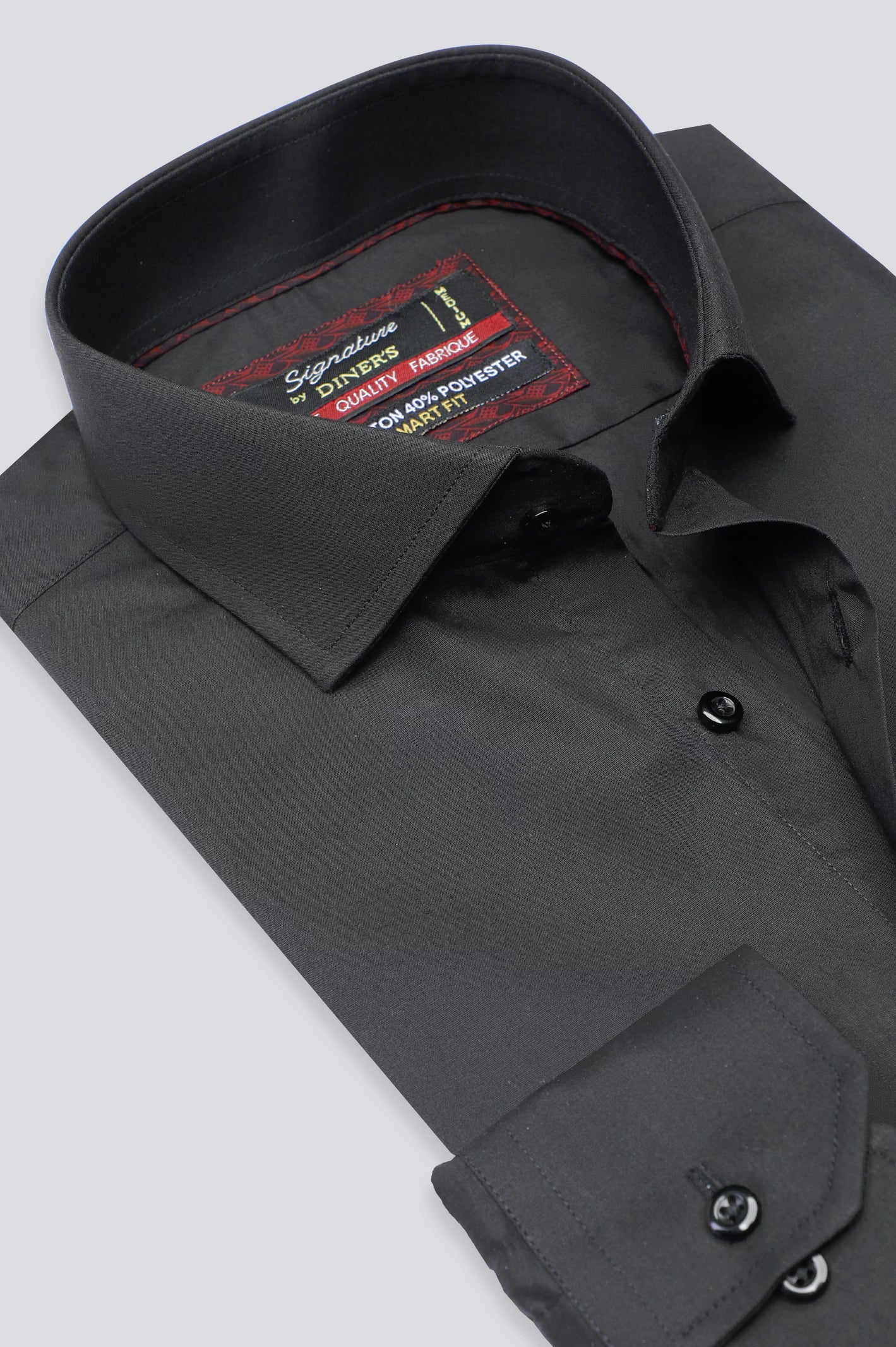 Black Plain Formal Shirt