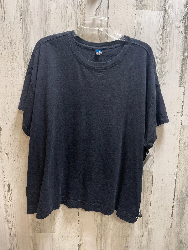 Top Short Sleeve By Old Navy In Black, Size: 3x Laid