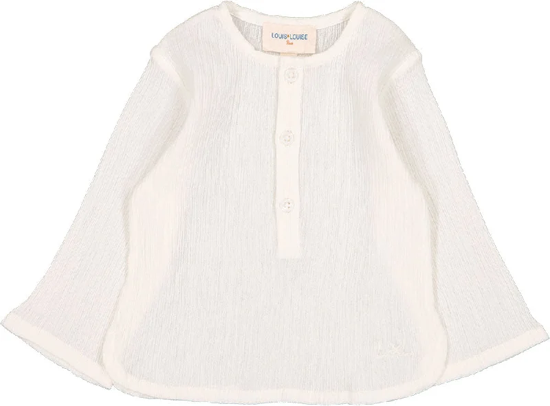 LOUIS LOUISE WHITE CRINKLE BUTTON SHIRT [FINAL SALE]