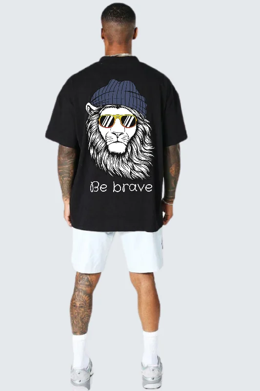 Be Brave Tiger pure cotton oversized t-shirt Sophisticated Men's French