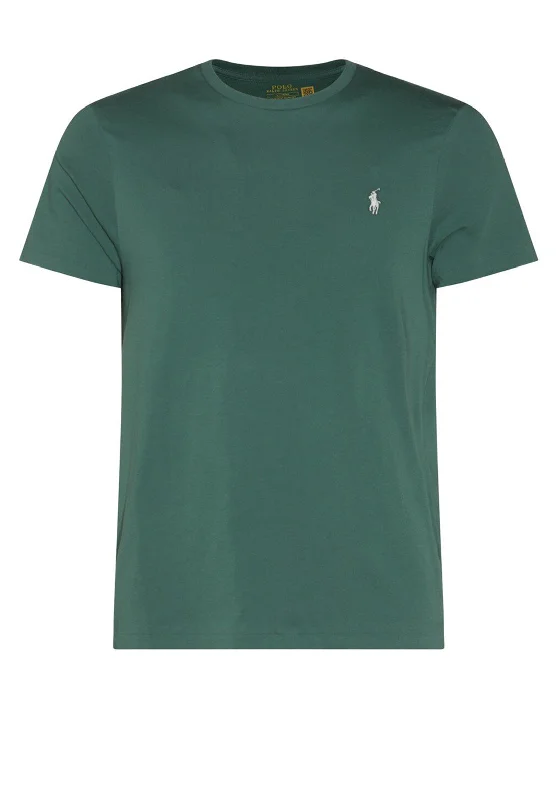 Ralph Lauren Classic Crew Neck T-Shirt, Green Minimalist Men's Casual 