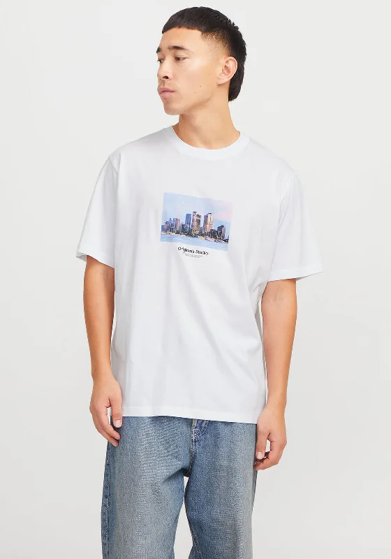 Jack & Jones Ester Picture T-Shirt, White Traditional Men's Country