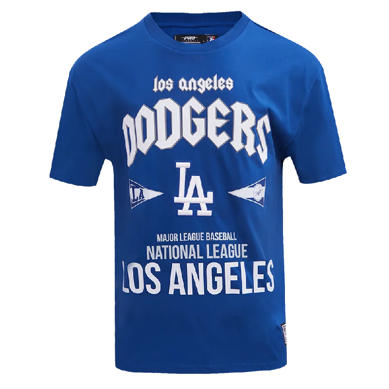 MLB LOS ANGELES DODGERS CITY TOUR COTTON JERSEY MEN'S DROP SHOULDER TEE (DODGER BLUE) Relaxed Men's Beach