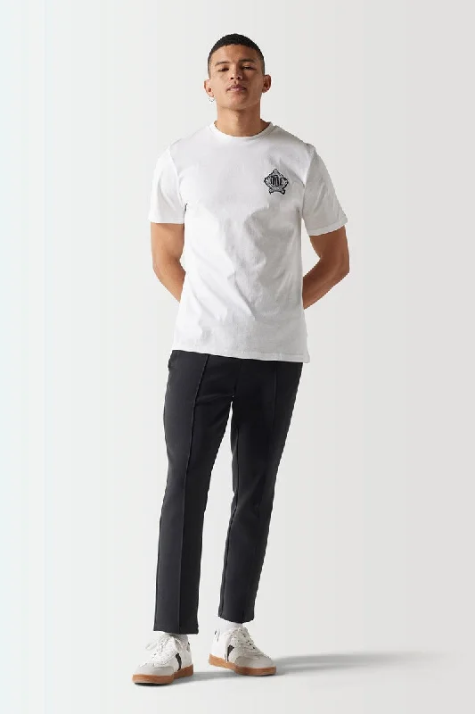 Crest T-Shirt - White Cool Men's Distressed