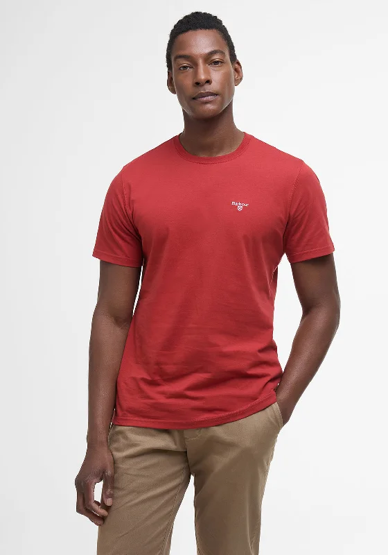 Barbour Men’s Essential Sports T-Shirt, Red Spice Refined Men's Classic 