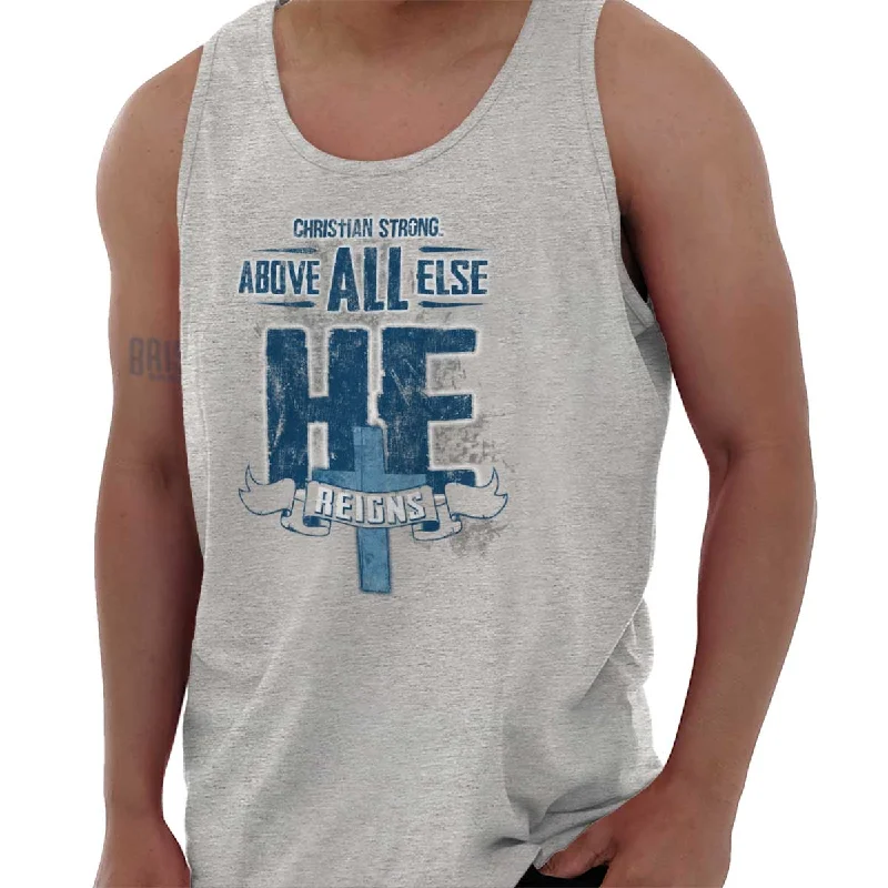 He Reigns Tank Top Rugged Men's Outdoor 