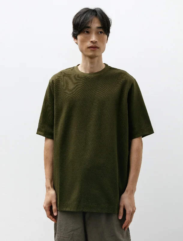 Felix T-Shirt Pique Olive Elegant Men's Formal 