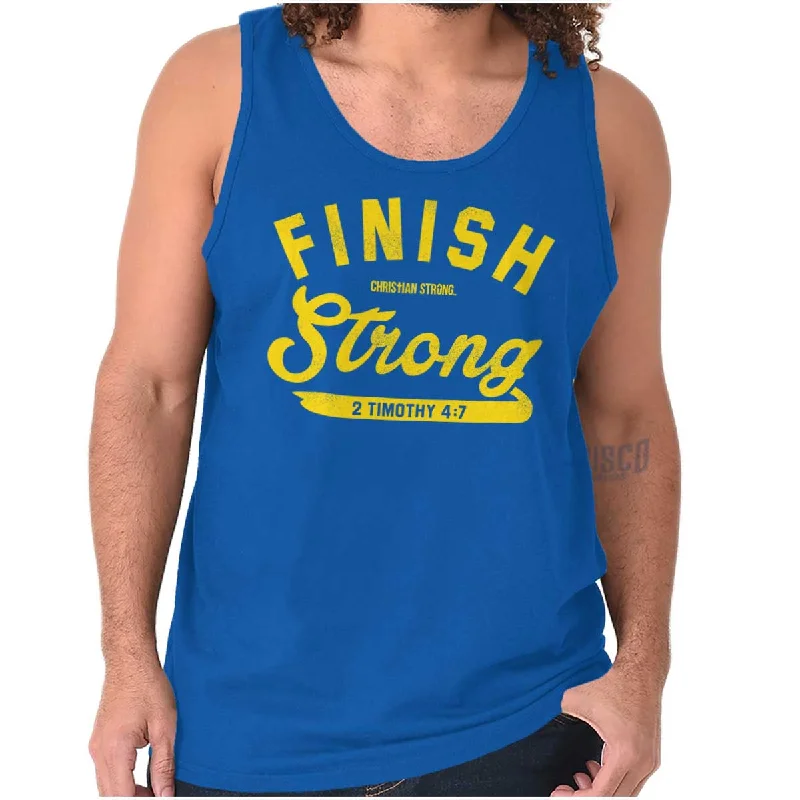 Finish Strong Scripture Tank Top Confident Men's Power