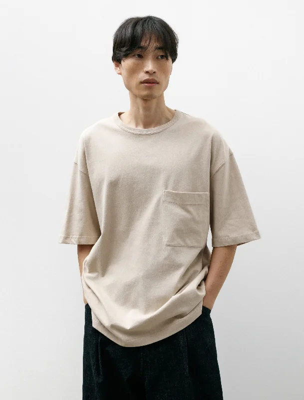 Boxy SS T-Shirt Warm Beige Masculine Men's 