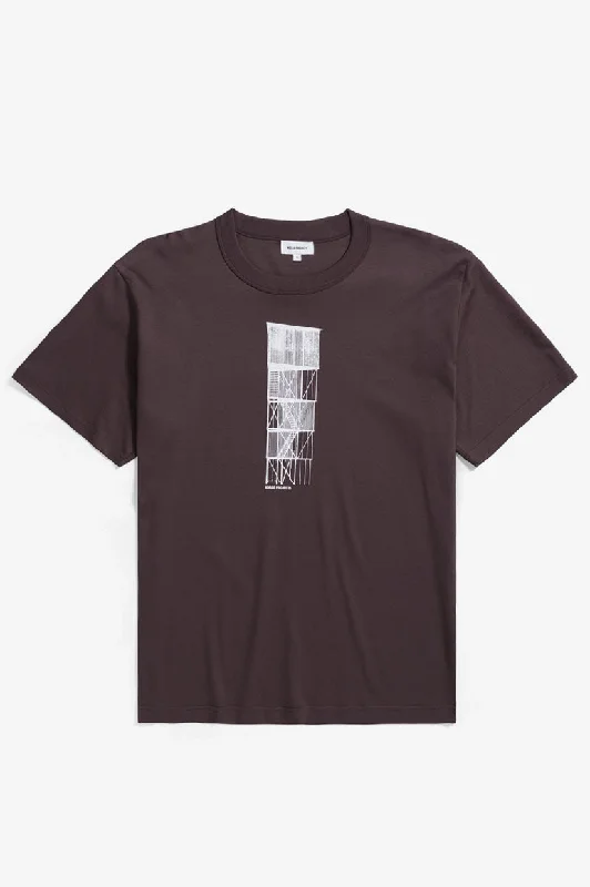 Norse Projects Holger Interlock T-Shirt - Wine Sporty Men's Athleisure 