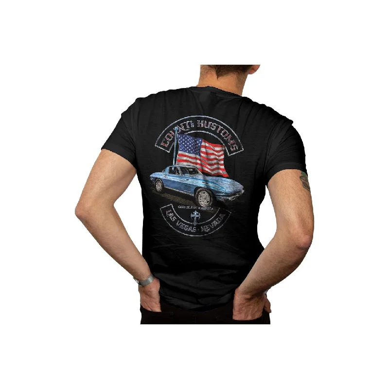 Count's Kustoms God Bless America Unisex T-shirt Trendy Men's Oversized