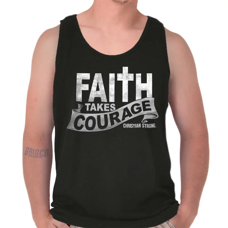 Faith Takes Courage Tank Top Laid