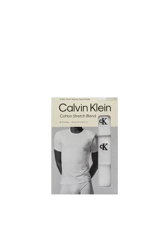 Calvin Klein Cotton Stretch Blend 3 Pack T-Shirts, White Cozy Men's Sherpa