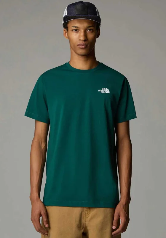 The North Face Men’s Redbox T-Shirt, Deep Green Trendy Men's Oversized