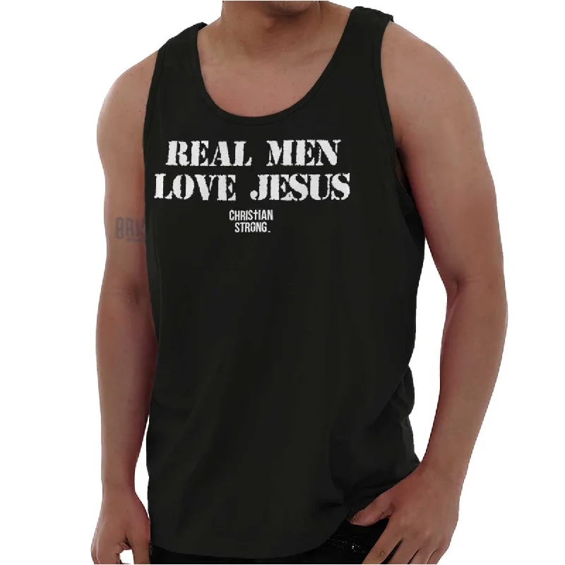 Real Men Love Jesus Tank Top Cool Men's Skate