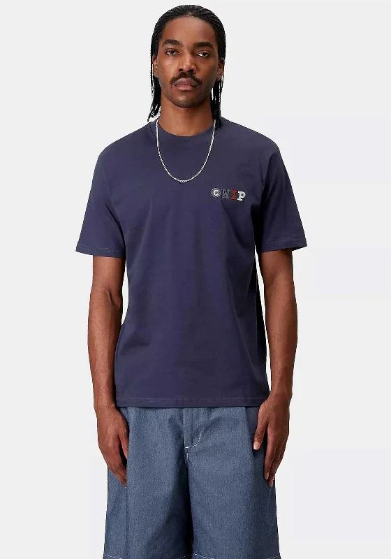 Carhartt WIP Flags T-Shirt, Space Blue Sporty Men's Tennis