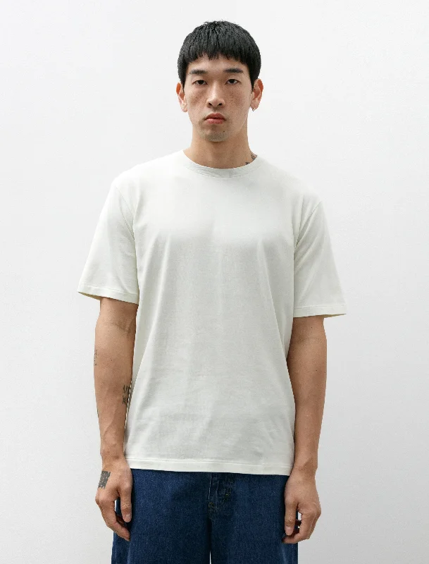 Lustre Plaiting Tee Ivory Pistachio Relaxed Men's Australian 