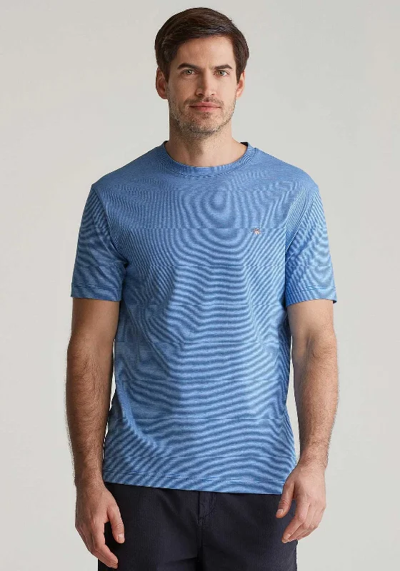 Gant Small Stripe T-Shirt, Lapis Blue Dynamic Men's Moto