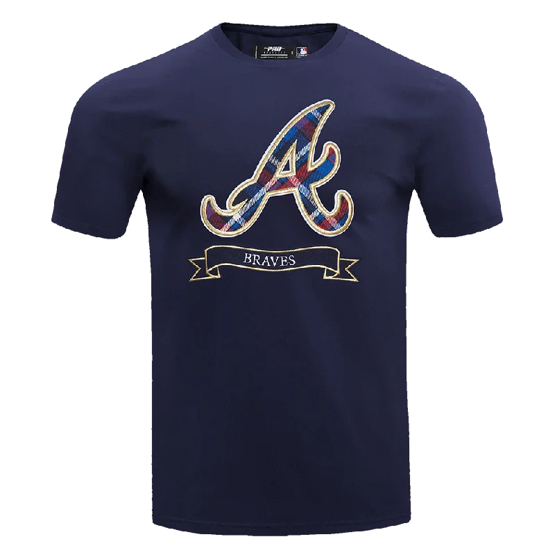 MLB ATLANTA BRAVES PRO PREP SINGLE JERSEY MEN'S TEE (MIDNIGHT NAVY) Relaxed Men's Australian 