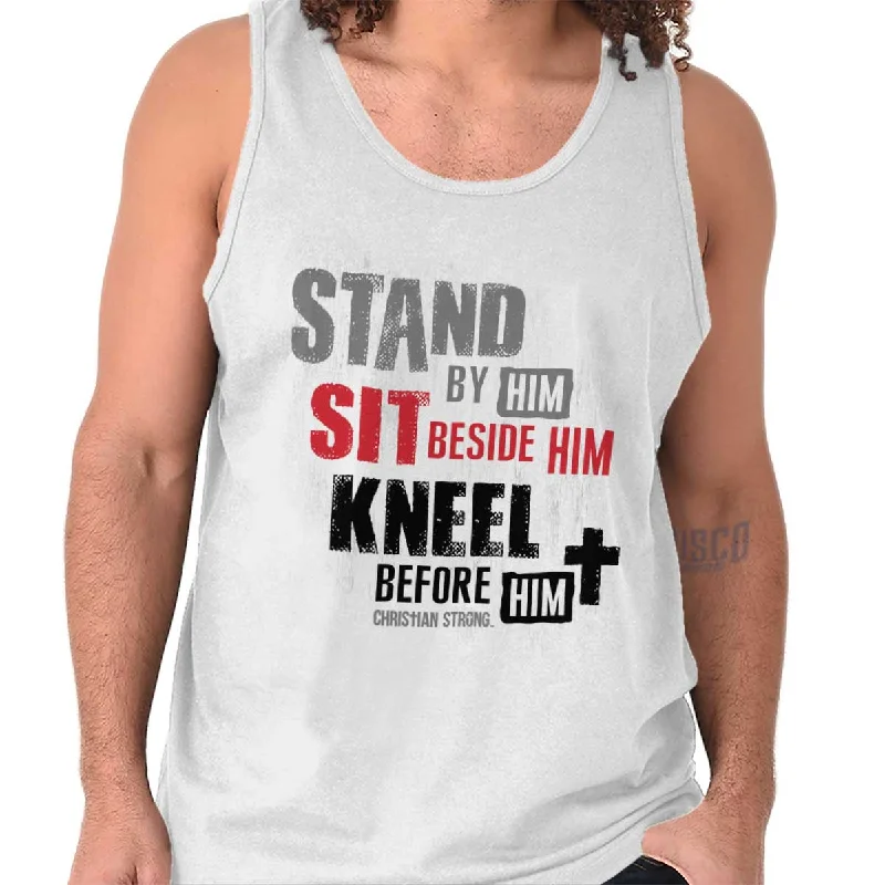 Stand Sit Kneel Tank Top Confident Men's High