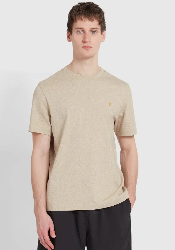 Farah Danny T-Shirt, Hazelnut Marl Sleek Men's Metallic