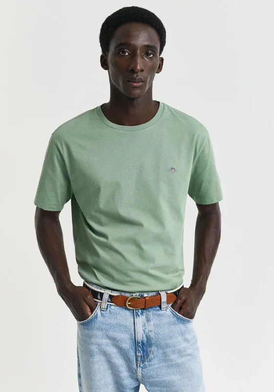 Gant Shield T-Shirt, Kalamata Green Confident Men's Power