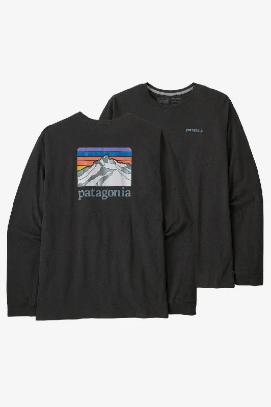 Patagonia L/S Line Logo Responsibili Tee - Ink Black Masculine Men's Thick