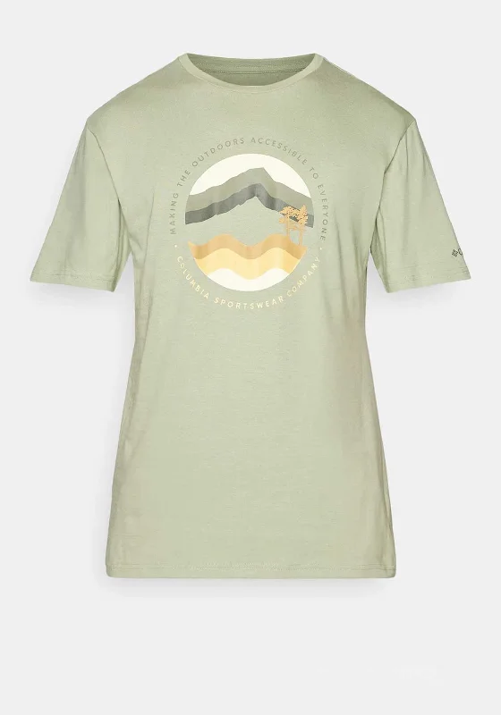 Columbia Path Lake™ II T-Shirt, Safari Green Elegant Men's Formal 