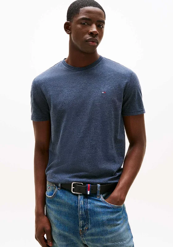 Tommy Jeans Jasper Heathered Extra Slim T-Shirt, Dark Night Navy Laid