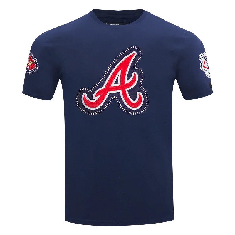 MLB ATLANTA BRAVES DIY PICK STITCH MEN'S SINGLE JERSEY TOP (MIDNIGHT NAVY) Organic