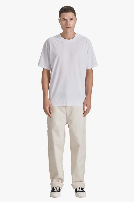 Commoners Mens Relaxed Tee - White Trendy Men's Scandinavian