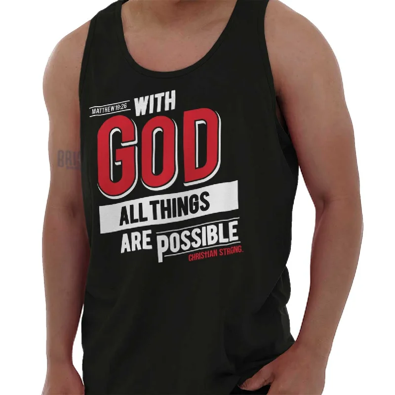 All Things Are Possible Tank Top Monochromatic All