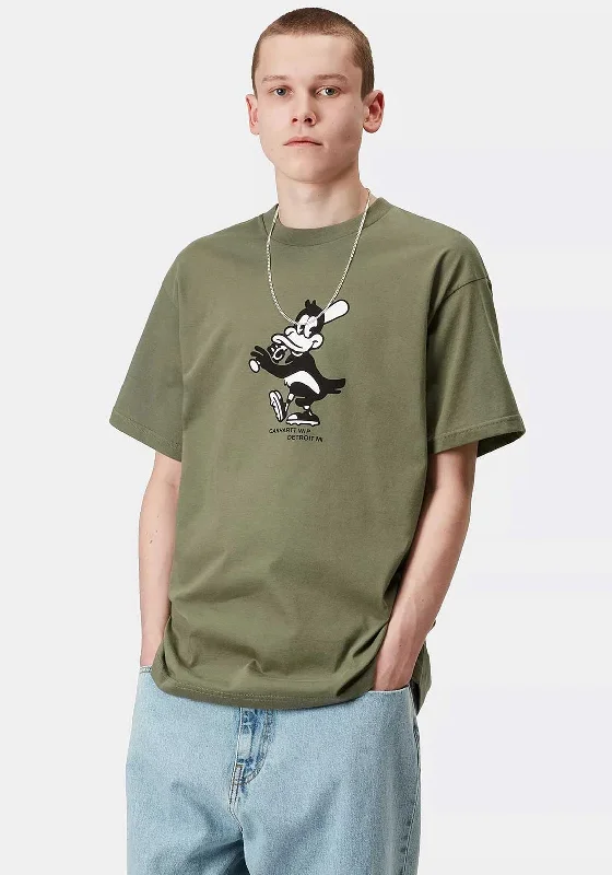 Carhartt WIP Home Run T-Shirt, Dollar Green Masculine Men's Thick