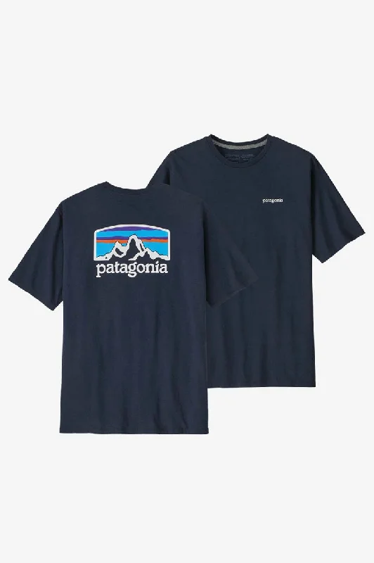 Patagonia Fitz Roy Horizons Responsibili Tee - New Navy Beach