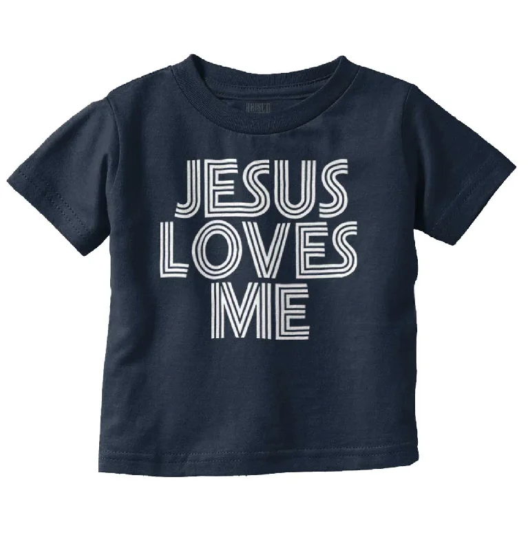 Jesus Loves Me Infant Toddler T-Shirt Dapper Men's Bow